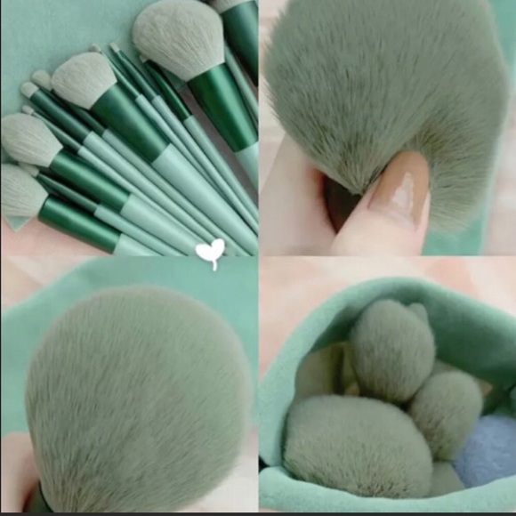 NEW!! Green Makeup Brush Set - Picture 3 of 3